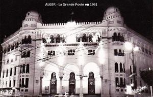 Alger - Grande Poste de nuit-1961